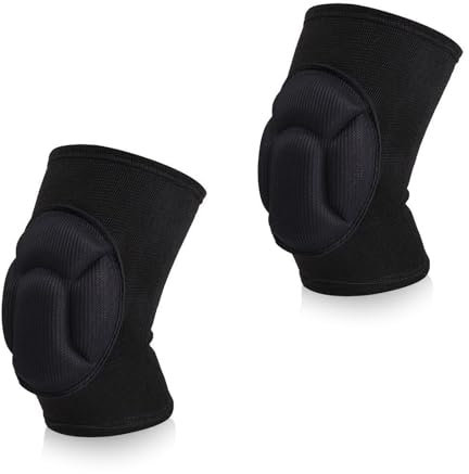 TIANLIN 1 Paar Knieschoner Handball, Atmungsaktive Knieschützer Volleyball, Rutschfeste Kniepolster für Tanzen, Sport & Fitness, Elastische Kniebandage für Damen & Herren, Schwarz
