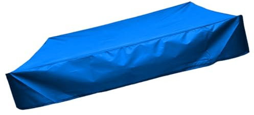 NUOBESTY Garden Sandpit Cover Foldable Waterproof Blue, Secure Square Sandbox Shade for Children’s Outdoor Play