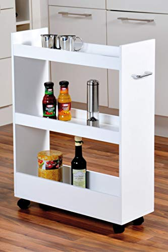 Kesper Nischenregal, Holz, weiß, 78cm