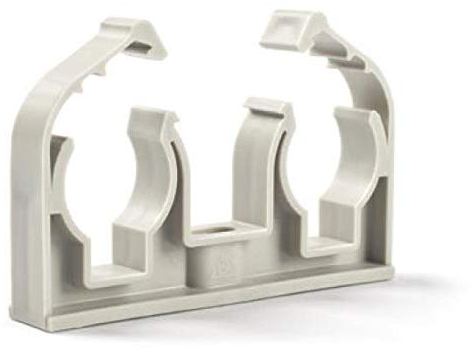 50 x Rohrclips doppelt 2 x 25 mm Rohrbefestigung Rohrschelle Rohrhalter Clip