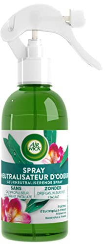 Air Wick Geruchsneutralisierendes Spray mit ätherischen Ölen, Eukalyptus und Freesie, Weiß, 237 ml (1 Stück)