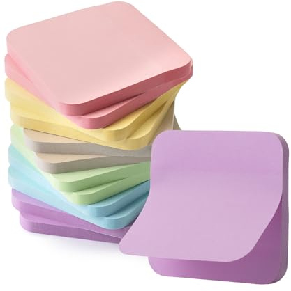 Mr. Pen- Sticky Notes, 2.8x2.8, 12 Pads, 720 Sheets, Pastel Color, Round Corner Sticky Notes Bulk, Self-Stick Note Pads, Perfect for Office, School, Home, Study & Organization