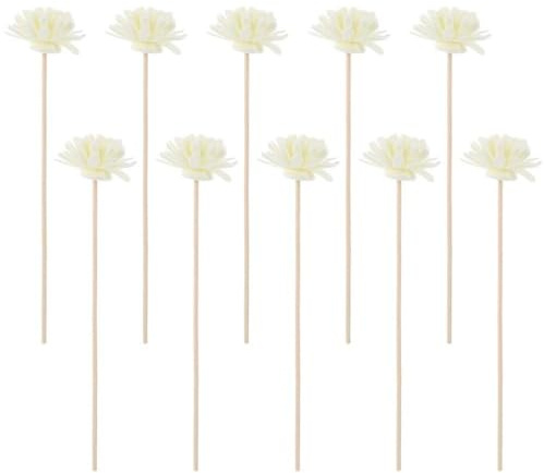 HOMSFOU Diffuser Flower Sticks Set with Aroma Rattan Sticks and Floral Accessories for Home Fragrance and Relaxation 10 Pieces 8.26In for Bedroom Kitchen Bathroom Decor