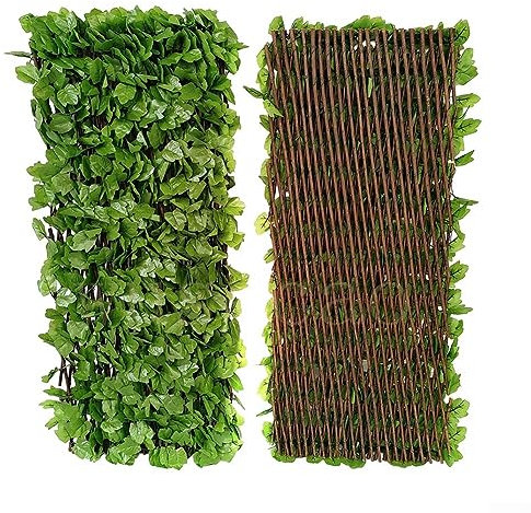 Clôture Décorative à Feuilles Artificielles pour Intimité de Jardin et Balcon (#2)