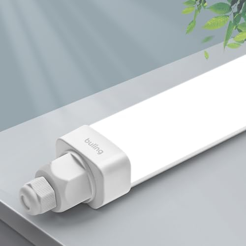 buling Feuchtraumleuchte Led 115cm, 36W 3600LM 4000K LED Wannenleuchte, Verknüpfbar Led Werkstattlampe Kellerleuchte, Wasserfest IP65 Feuchtraum Deckenleuchte Röhre für Garage Büro Bad Warenhaus