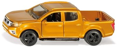 Siku 2360, Nissan Navara Pick-Up, 1:50, Metall/Kunststoff, Gelb, Spielzeug-Auto mit Motorhaube, Türen und Heckklappe zum Öffnen, Gummierte Reifen