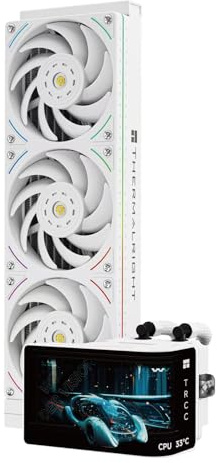 TR-Wonder Vision 360 UB ARGB,Système de refroidissement par eau de processeur,67 pouces avec résolution de 2400x1080, pour AM4 / AM5, LGA1851 / 1700, rapport d’écran à l’échelle visuelle 7 : 3 pour 3D