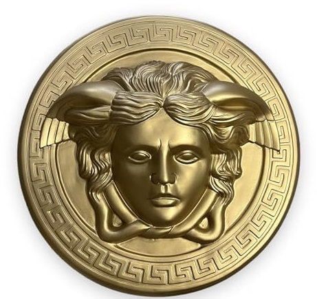 Bavary Handmade Wall Relief Greek Wall Art Antique Medusa Design Handmade Gold