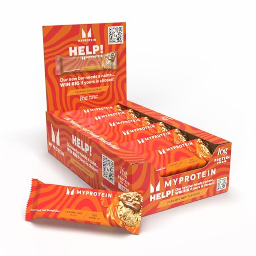 Myprotein Delicious Protein Bar | Caramel Nut | Soft Whipped Centre, Gooey Caramel & Chocolate-Style Coating | 16g Protein | Under 262 kcal | High-Protein Snack | 12 x 65g Bars