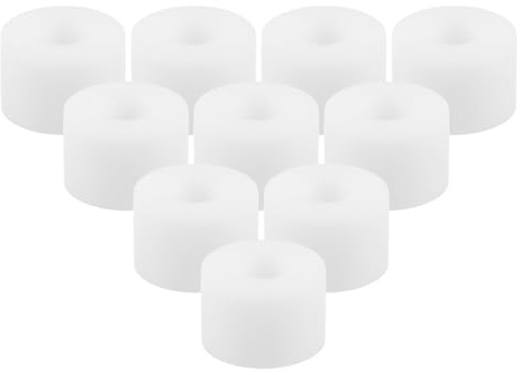 Toyvian 10 Bujes Amortiguadores Blancos para Longboard Kit de 10 Piezas de Amortiguadores de PU para Ejes de Patineta Accesorios de Cojines Elevadores para Skate al Aire Libre