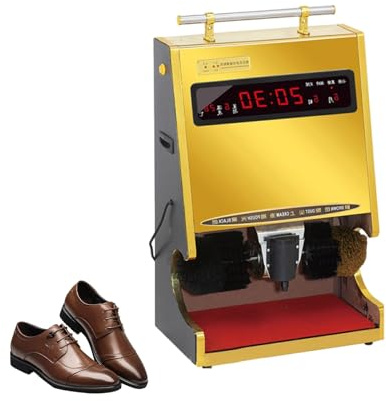 Cireuse à Chaussures électrique Double Brosse, Appareil De Cirage Entièrement Automatique Avec Affichage De La Date Pour Chaussures Et Bottes