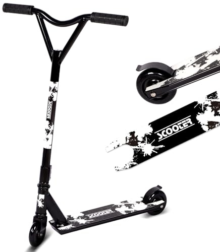 Hello-5ive Stunt Scooter Freestyle Pro 360 Degree Trick Scooters for Kids Age 8 Years and Up, Aluminum Deck & 100mm Wheels, Sport Street Trick Edition for Boys and Girls, Teens, Adults