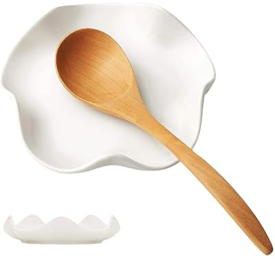 Yotlein Reposa Cucharas de Cerámica para Cocina, para Cucharones, Espátulas y Utensilios de Cocina,Puede colocar cuchara o pinzas, para joyeros