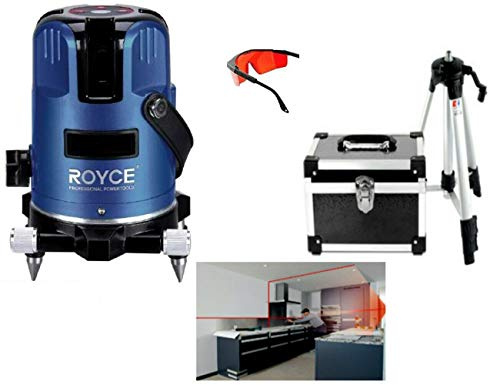 LIVELLA LASER TRACCIATORE AUTOLIVELLANTE 360º ROTAZIONE BOLLA DIGITALE ROYCE RV5