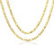 AKA Gioielli® - Herren Damen Kette 18 Karat Gold Vergoldet 925 Sterling Silber - Figarokette 5mm - 50 cm lang