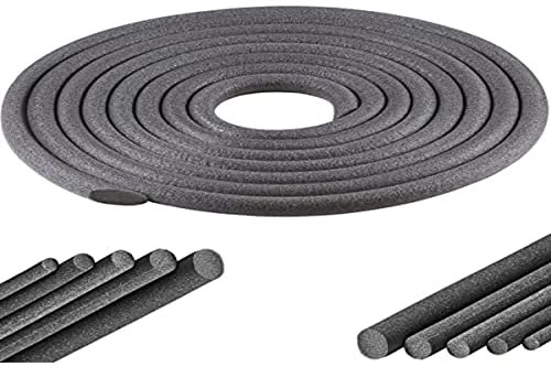 cyclingcolors sellado espuma polietileno rollo juntas cinta cuerda redondo PE puerta, ventana Perfil de rellenado Calafateo aislamiento acústico y térmico (Ø15mm x 1 metro)
