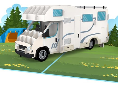 MOKIO® Tarjeta Pop-Up 3D – Autocaravana – Tarjeta de felicitación