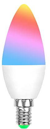 ngnsky Homekit Bombilla inteligente E12 WiFi regulable RGBCW funciona con Apple Homekit control de voz Siri