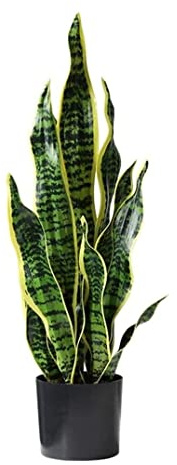 Dekorativa Konstgjorda Växter 25,9 Tums Sansevieria Konstgjord Träd Med Plantering Modern Dekor Konstgjord Växt Falskt Träd För Kontorsträdgårdshus Konstgjort Träd Stor(B)