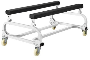 VEVOR Jet Ski Dolly, 454 kg Gewichtskapazität, Kajak Transportwagen, Kanuwagen, Bootsanhänger, verstellbare Kojen mit 4 Rollen & 2 Bremsen, Schwerlast-Slipwagen für Kajaks, Jetskis, Schnellboote