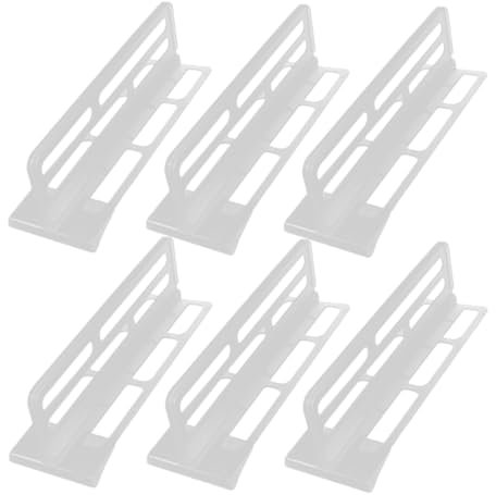 BUGUUYO 6 Piezas divisor de refrigerador separador de puerta de refrigerador partición del estante del refrigerador organizador del compartimento frigorífico el plastico blanco