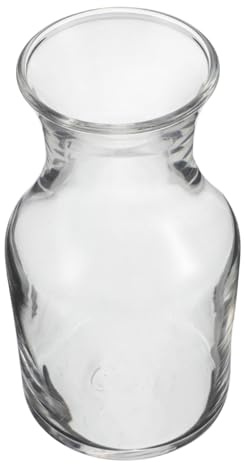 GETAJGHSD Piccola Caraffa per Vino in Vetro Trasparente, Decanter Singolo con Bocca Piatta per Versamento Senza Sforzo, Mini Caraffa per Vino Personale per Servizio Singolo a Casa e Ristoranti