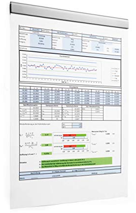 Durable Klemmleiste Durafix Rail 210 mm, selbstklebende Leiste zum magnetischen Einklemmen von Dokumenten A4 hoch / A5 quer, Beutel à 5 Stück, silber, 470623