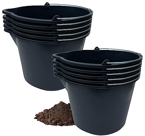 10 Piezas Cubo de construcción de 20 litros Cubo de Yeso Cubo de albañilería Cubo con Pico