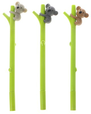 Vektenxi Neue 1 stücke Unisex Ink Gel Pen 0,5mm Nette Karikatur Spaß Koala schwarz Gel Ink Roller Kugelschreiber Geschenke Kreative und Nützliche