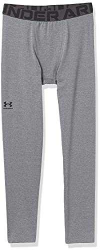 Under Armour Boys ColdGear Armour Baselayer Leggings, Charcoal Light Heather (019)/Black, Large