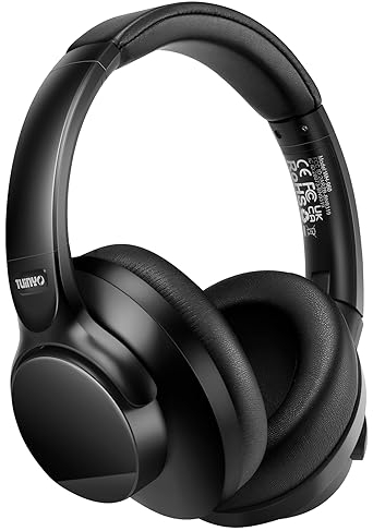 Auriculares inalámbricos - auriculares bluetooth con reducción de ruido en el oído, con tiempo de reproducción 60h, estéreo de alta fidelidad de bajo profundo y almohadillas cómodas para viajar
