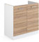 Vicco Spülenunterschrank R-Line, Sonoma, 80 cm mit Türen, ohne Arbeitsplatte