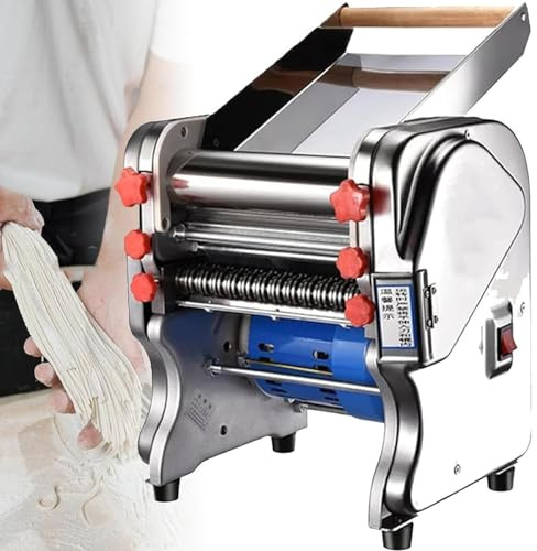 ZYJIX Macchina per Pasta Elettrica, Macchina per Noodle Automatica, Macchina per Pasta Commerciale Elettrica per Pasta/Macchina per Fare La Pasta Automatica per Noodle Ramen(Size:Fkm200)