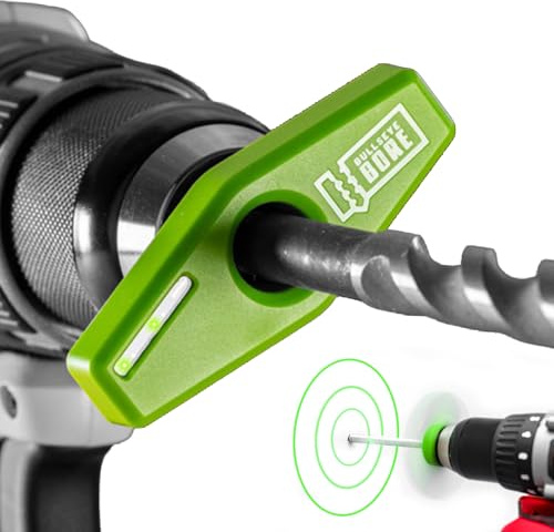 BullseyeBore Core CG1-101 Drill Guide for Straight Holes - Magnetic Drill Attachment with High Vis Green Laser for Visual Worksurface Alignment - Compatible with Common & Specialty Bits from 2” to 8”
