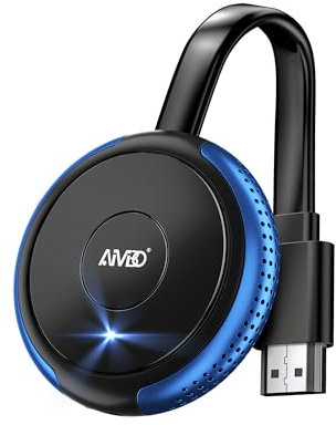 AIMIBO 4K Wireless Display Adapter, Plug & Play, 5G Miracast Dongle WiFi HDMI Adapter, Screen Mirroring Device for iOS/Android/Windows/MacOS to HDTV/Monitor/Projector, Support Miracast/DLNA/Airplay