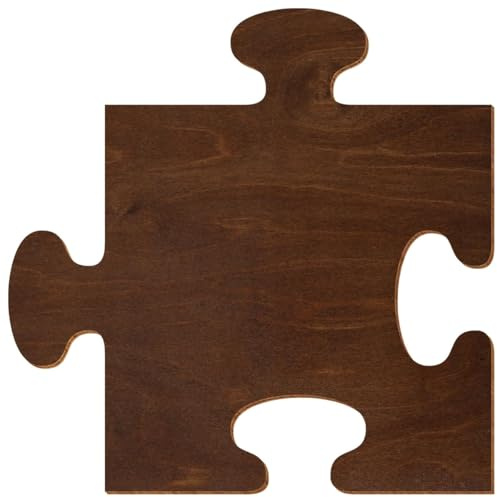 Puzzle in legno di castagno laccato su entrambi i lati, 3-50 cm, in compensato di betulla da 3 mm, disponibile singolarmente o in kit – Dimensioni: 25 cm – Confezione da 1 pezzo