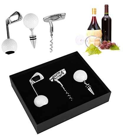 Set Apribottiglie, Apribottiglie per Pallina da, Apribottiglie Manuale, Kit Cavatappi con Manico in Lega di Zinco, per Matrimonio, Compleanno, Giorno, Vino, Set, per gli