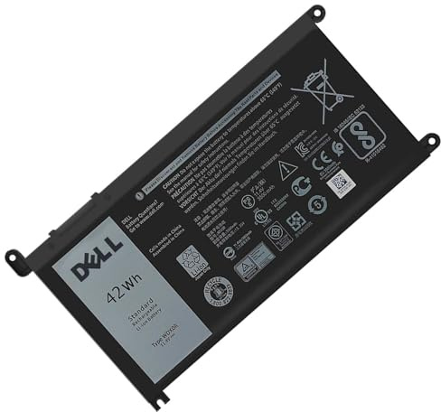 DELL WDX0R Battery for Inspiron 15 7579 7573 7560 7569 7570 7580 5565 5567 5568 5570 5578 5579 5770 7586 13 7375 7368 7378 5368 5378 5379 17 5765 5767 5775 Latitude 3189 3580 3Cells 42Wh 11.4V