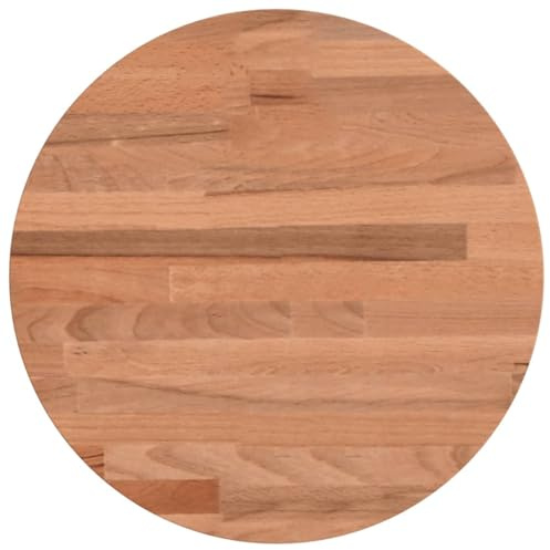 vidaXL Tischplatte, Holzplatte Holztischplatte Rund, Ersatzplatte Platte für Beistelltisch Bartisch, Massivholztischplatte Esstischplatte, Ø30x2,5 cm Massivholz Buche