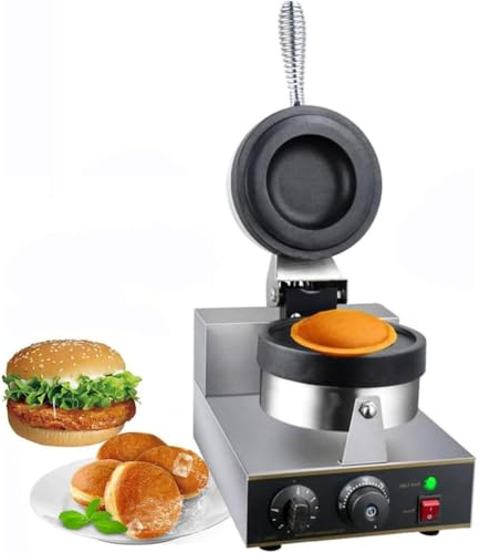 ZHLINGQ Máquina para Hacer Gofres Rotativa Comercial, Máquina para Hacer Hamburguesas UFO para Hamburguesas, Prensa para Sándwiches Eléctrica, Máquina para Hacer Hamburguesas Doble UFO, 50-300 ℃
