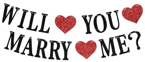 Striscione con scritta Will You Marry Me, decorazione per feste di fidanzamento e addio al nubilato, futuro Mr&Mrs/Just Engaged, coppia di fidanzamenti, decorazioni per feste di nozze