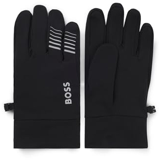 BOSS Hommes Running-Gloves-4 Gants de Course en Polaire Stretch
