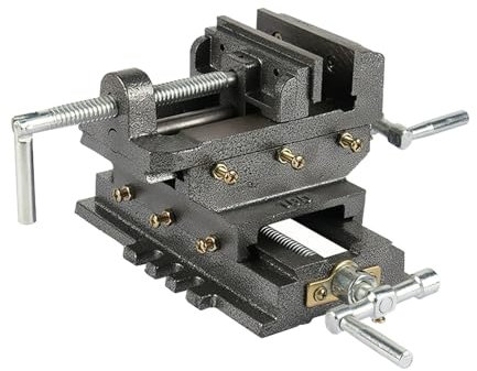 6 tums tvärglidborrpressskruv, kraftig skruvklämmamaskin med stabil bas, professionellt metallfrässkruvstädhållare spännverktyg, precisionsskala, för trä- och metallarbete