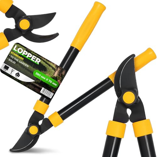 Instalguru Cortasetos Tijeras de Jardín 390 mm Podadora de Ramas Rosas Yunque Engranaje Gruesas Boj y Arbustos Universales Resistente Mango Ergonómico