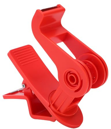 KKPLZZ Desktop Tape Dispenser, ABS Craft Tape Dispenser Table Clamp for Gift Wrapping Holiday Projects Crafting (Red)
