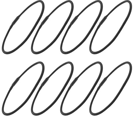 ifundom 8 Pezzi Anelli in Gomma Nera per Supporto Microfono, Anti-vibrazione Elastiche per Shock Mount, Accessori per Microfono Condensatore e Registrazione in Studio