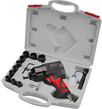 EXTOL PREMIUM Lot de 15 clés à chocs Composite Air comprimé 340Nm avec têtes