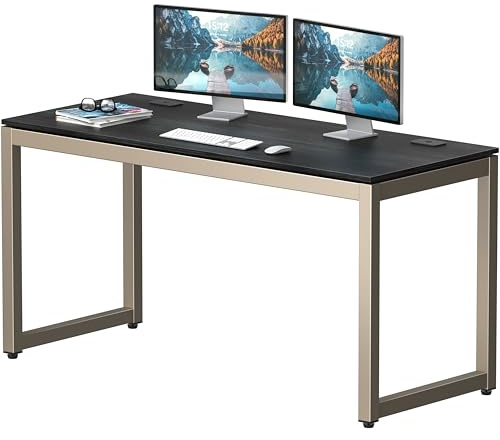 SHW 55-Inch Commercial-Grade Office Computer Desk, Espresso