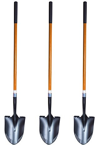 3 St. FRONTTOOL Spatenschaufel 2in1 Set - Amerikanische Form Schaufel und Spaten in einem, die perfekte Kombination von 2 Werkzeugen