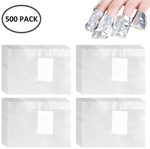 500 Pcs Foil Nail Wraps Remover Nail Art Soak Off Acrylic Gel Nail Polish Removal
